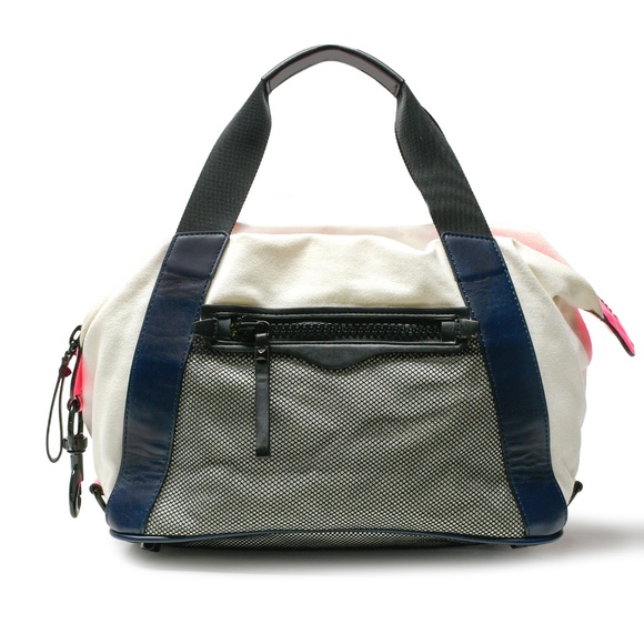 REBECCA MINKOFF Small Subway Tote Bag in Cream/Electric Pink - Picture 4 of 10